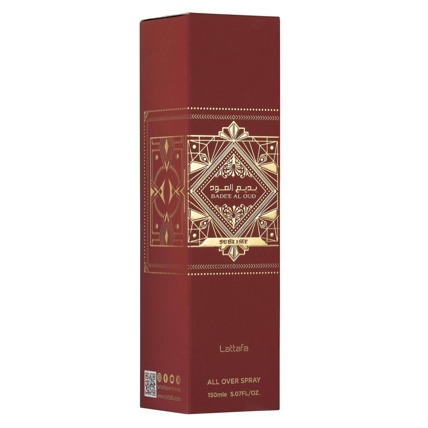 Lattafa Bade'e Al Oud Sublime – Fruity, Floral, Ambery, Oud – All Over Spray Long-Lasting Fragrance for Unisex, 5.07 Ounce / 150 ml