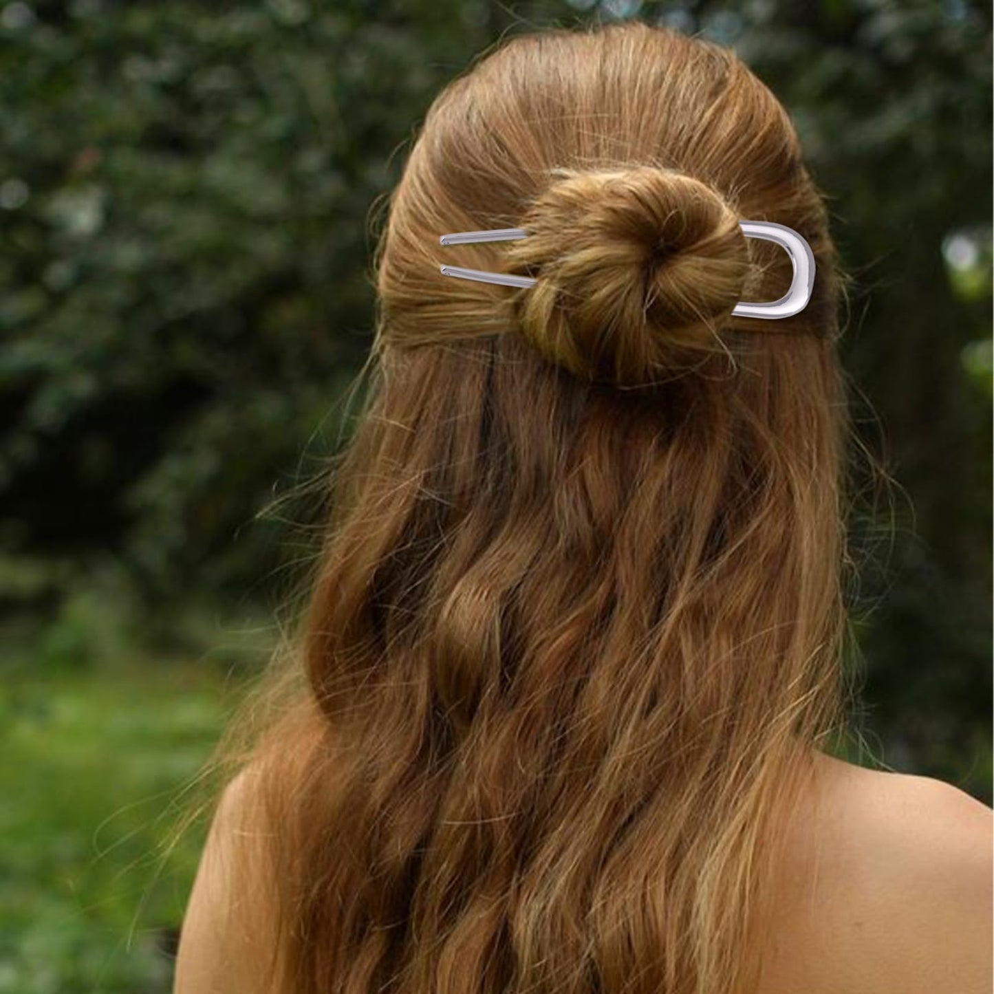 3Pcs French Hair Pins for Thick Hair, Metal French Twis Hair Pins for Women Girls, U-Shaped French Pin for Buns, 5.1 Inches Fren
