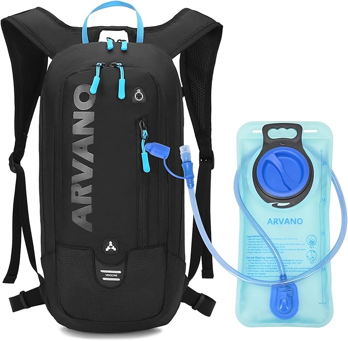 Arvano Hydration Backpack, Lightweight Hydration Pack with 2L Water Bladder, 6L Water Backpack for Men Women Cycling, Hiki...