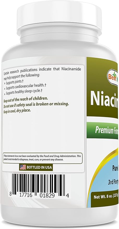Best Naturals Niacinamide (Vitamin B3) Pure Powder 8 OZ