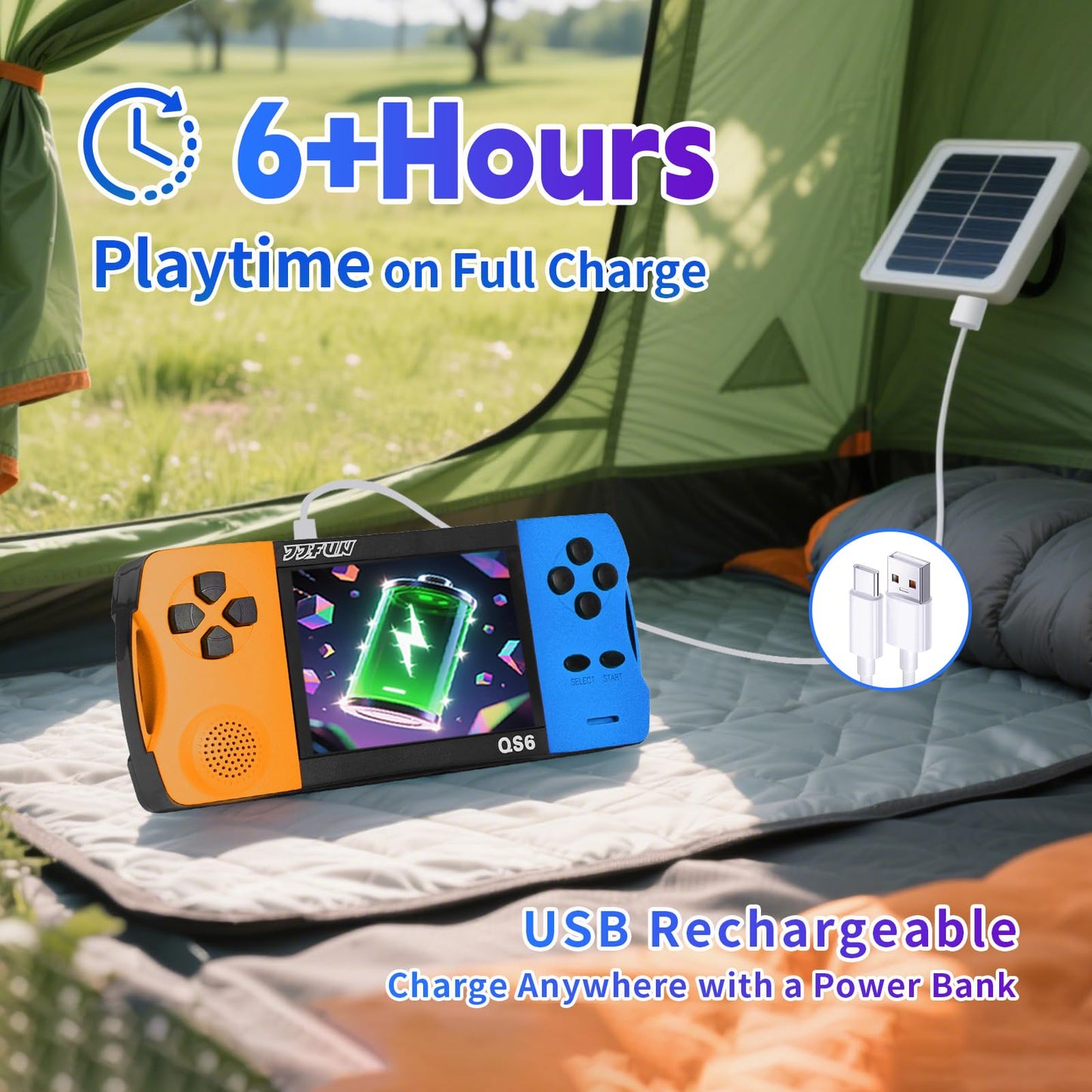 Handheld Game Console for Kids with 216 Classic Video Games, 3.2" Screen, Rechargeable, Plug and Play Retro Gaming System, Portable Arcade Handheld Games for Boys Girls Ages 4-12