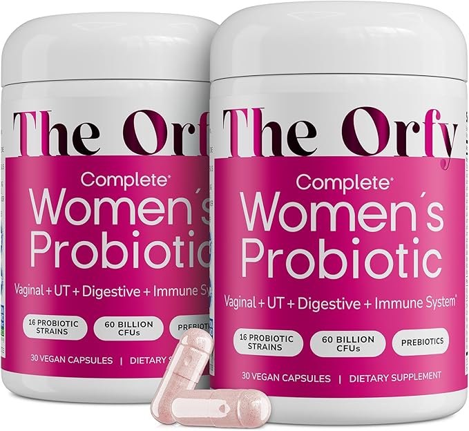 Complete Probiotics for Women - Vaginal, UT, Digestive & Immune Health - 60 Billion CFU, 16 Probiotic Strains, Prebiotics and Probiotics with Holy Basil - Once Daily, 30 Count (2-Pack)