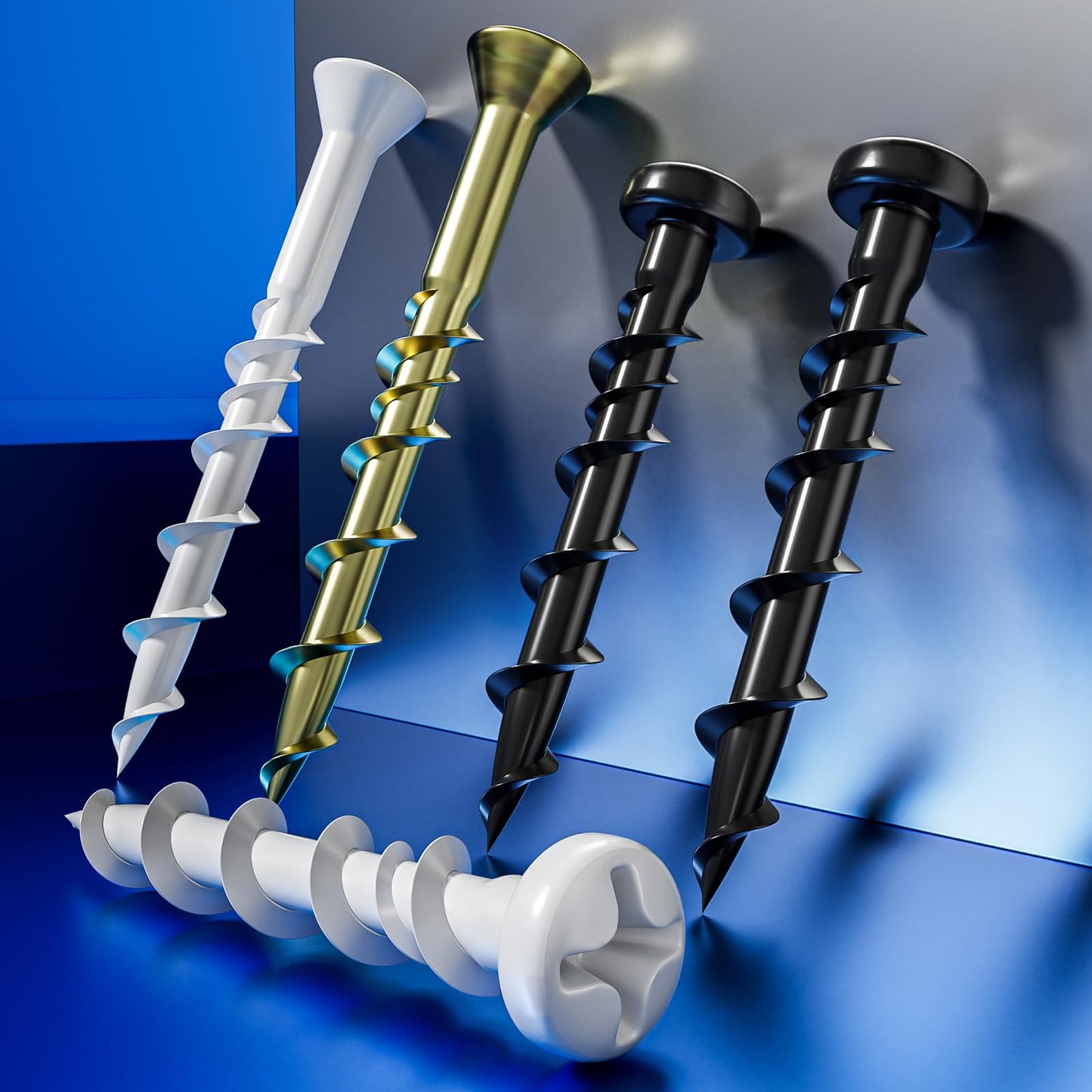 Wensilon (100 pcs) Pan Head Drywall Anchors 1-1/4" Black Anti Rust Coating, Bolt Anchor, Duty Hollow Wall Anchors