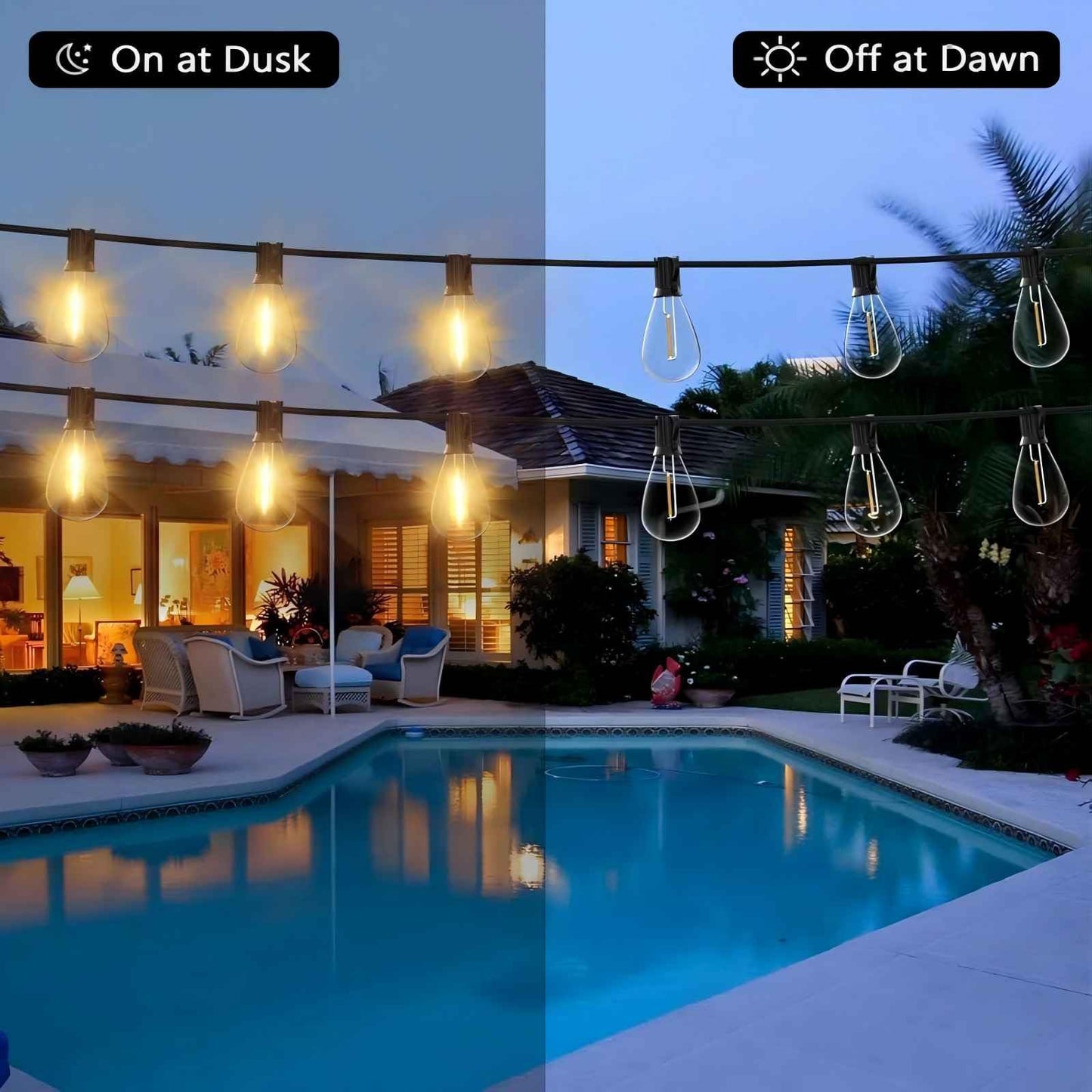Smareal Led Outdoor String Lights 200Ft Patio Lights Ultra Long Waterproof With Shatterproof S11 Led Bulbs  2700K Outside Hanging Lighting Commercial For Garden Porch Deck Decor Backyard Balcony