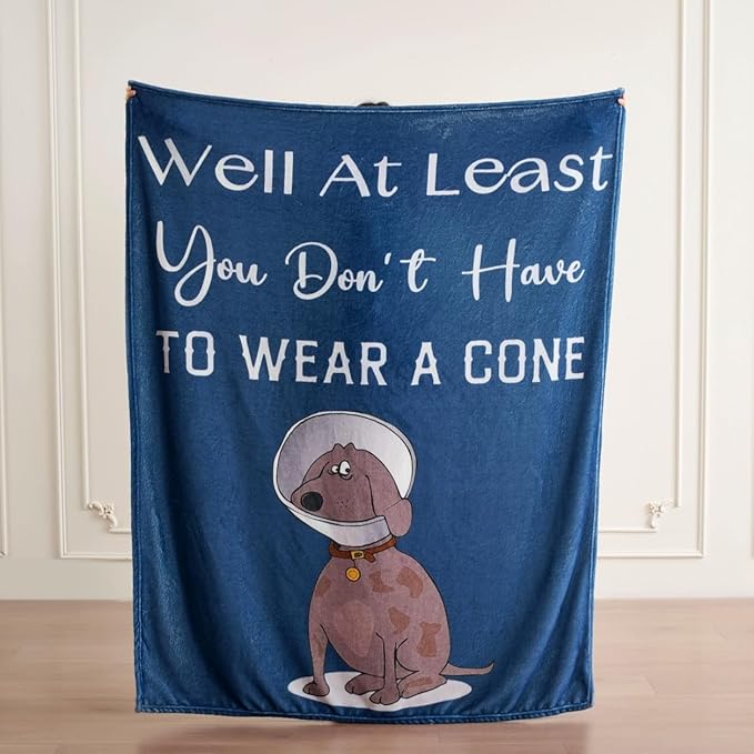 Lussena Thinking of You Gifts for Women Men – Get Well Blanket 50x60 Inch, Navy Flannel Comfort Blanket, Sympathy Throw fo...