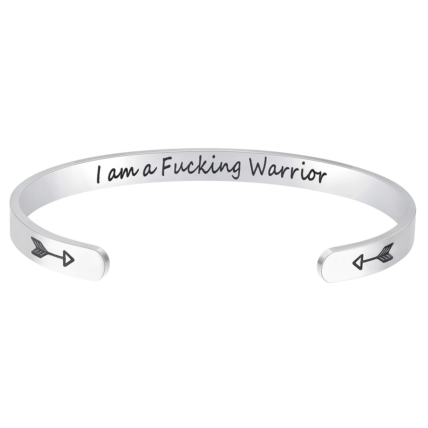 Fesciory Inspirational Bracelets for Women,Stainless Steel Engraved Personalized Positive Unique Cuff Relationship College Gradu