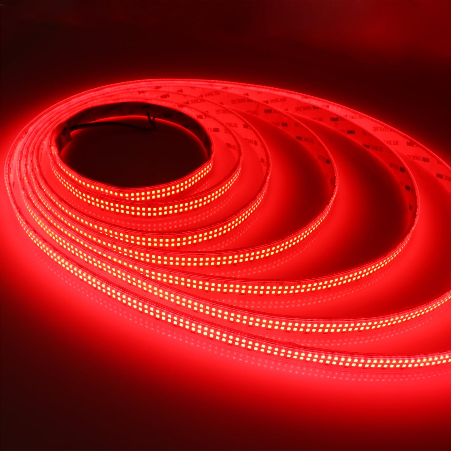 LEDENET 12V Red LED Strip Lights 16.4ft, Double Row 2400 LEDs Outdoor Waterproof IP67, Super Bright Dimmable Flexible Tape Lights for Bedroom, DIY, Truck, RV, and Boat Lighting