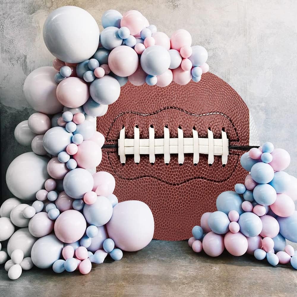 Leyiyi 5x5ft American Football Round Backdrop Cover Rugby Sports Themed Photography Backdrops for Boys Birthday Party Decorations Man Sports Competition Stadium Birthday Party Banner