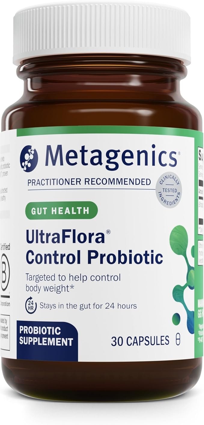 Metagenics UltraFlora Control Probiotic - Daily Probiotic Supplement to Help Support Healthy Body Weight Regulation - 30 Servings