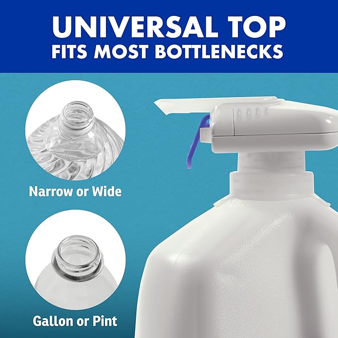 The Magic Tap Automatic Drink Dispenser - Hands-Free Beverage Dispenser for Fridge - Perfect for Milk, Juice - Gifts for Women & Men - 1 Pack, White