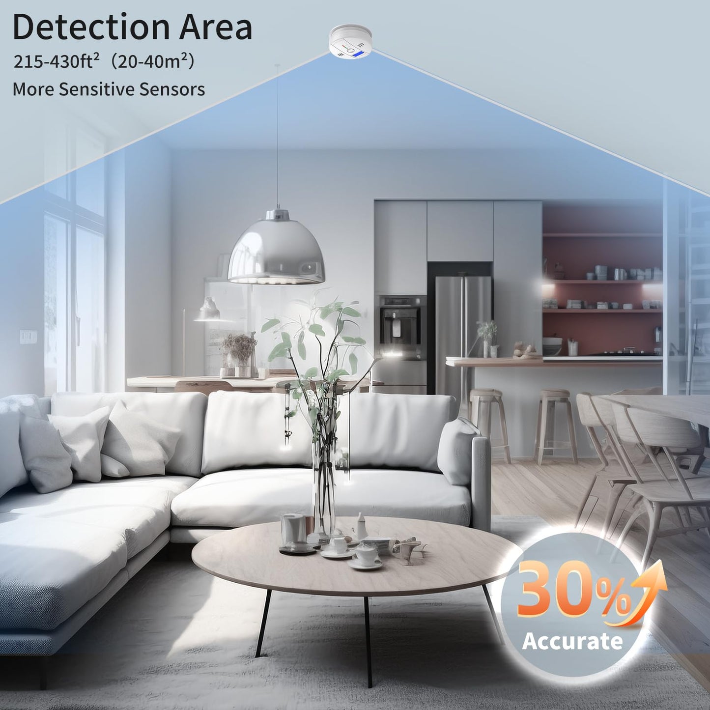 2 Packs Carbon Monoxide Detectors,CO Detector Battery Powered,Carbon Monoxide Alarm with Sensitive CO Sensor,LCD Display and Sound Warning, for Home, Bedroom, Kitchen