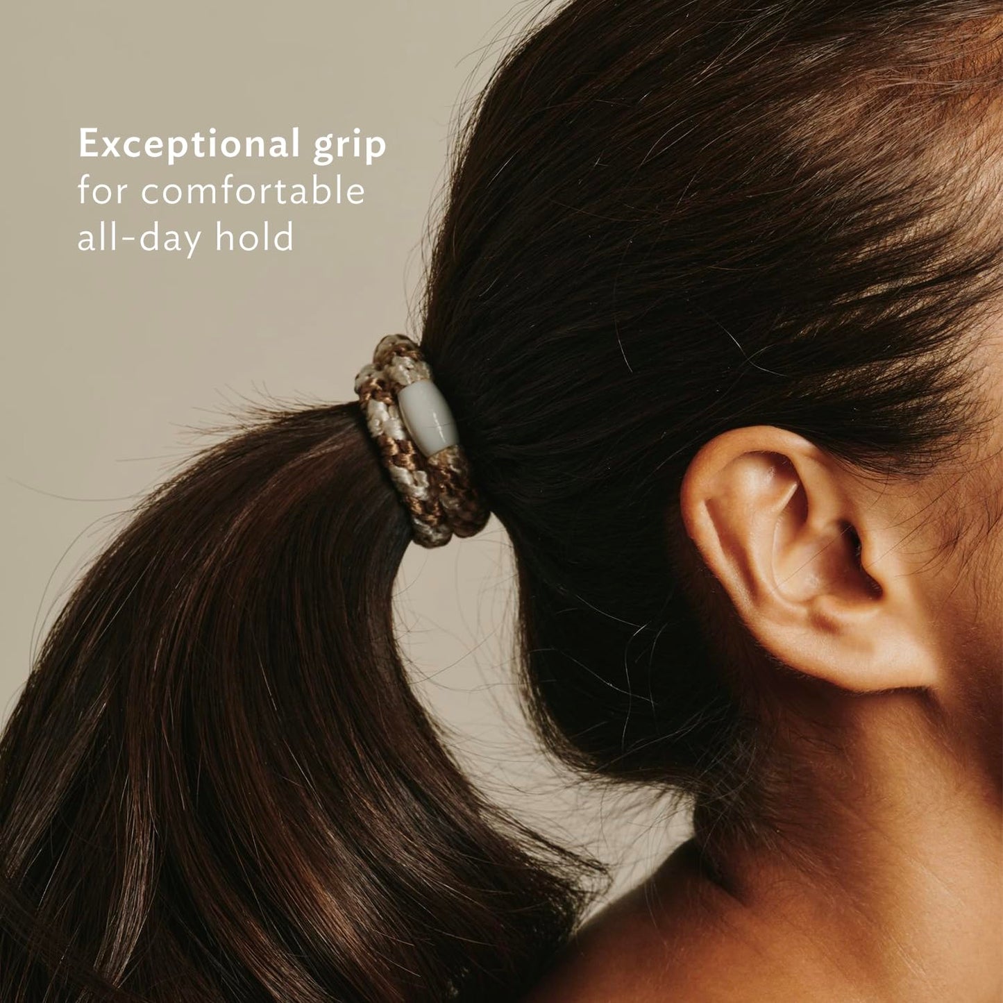 L. Erickson Grab & Go Pony Tube - Corsica- 15 Pack Ponytail Holder Hair Ties