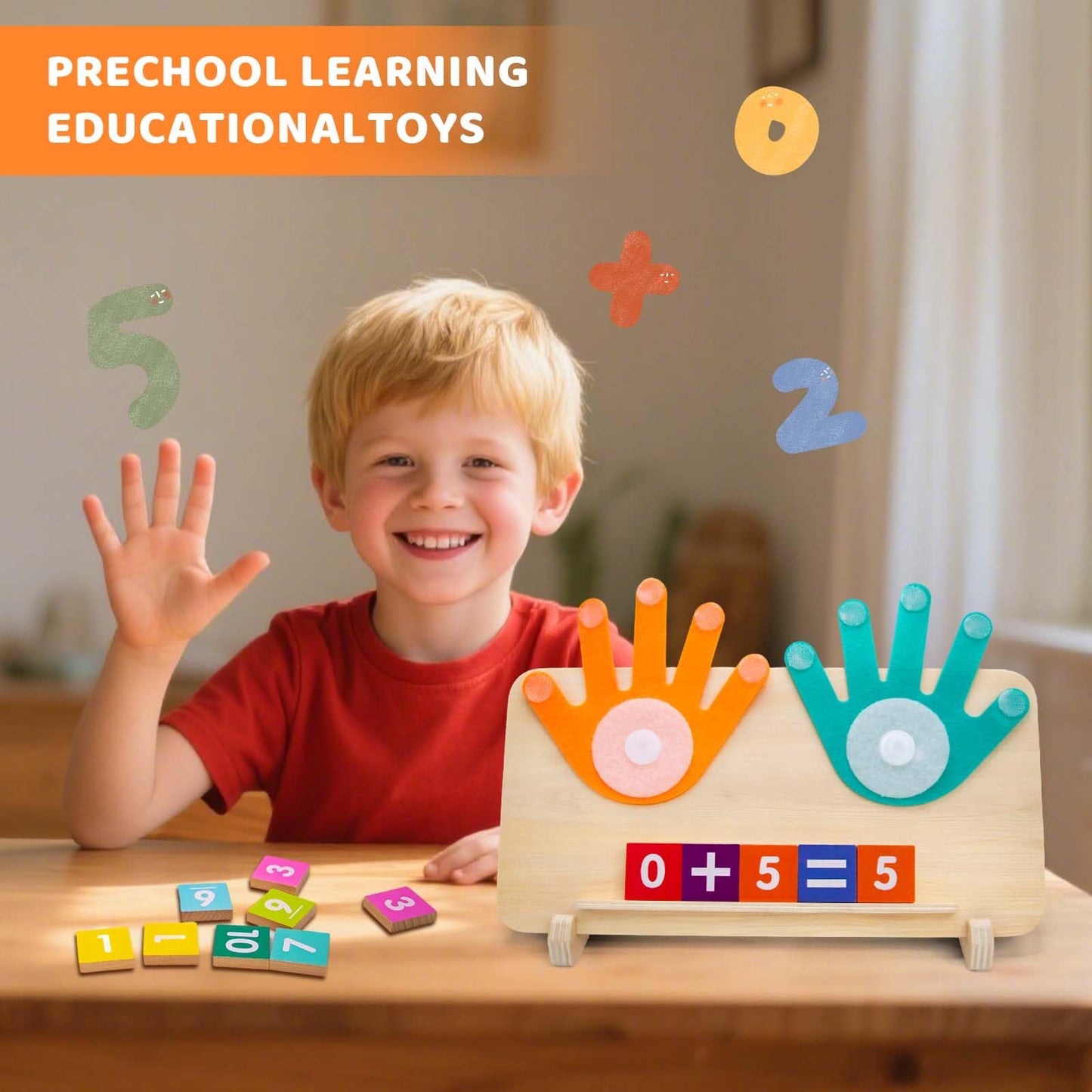RE:BLEU Montessori Toys for 3 Year Old – Educational Math Learning Toys for Kids 3-5, Number Blocks for Preschool & Kindergarten, Math Manipulatives for Toddlers, Preschool Learning Activities