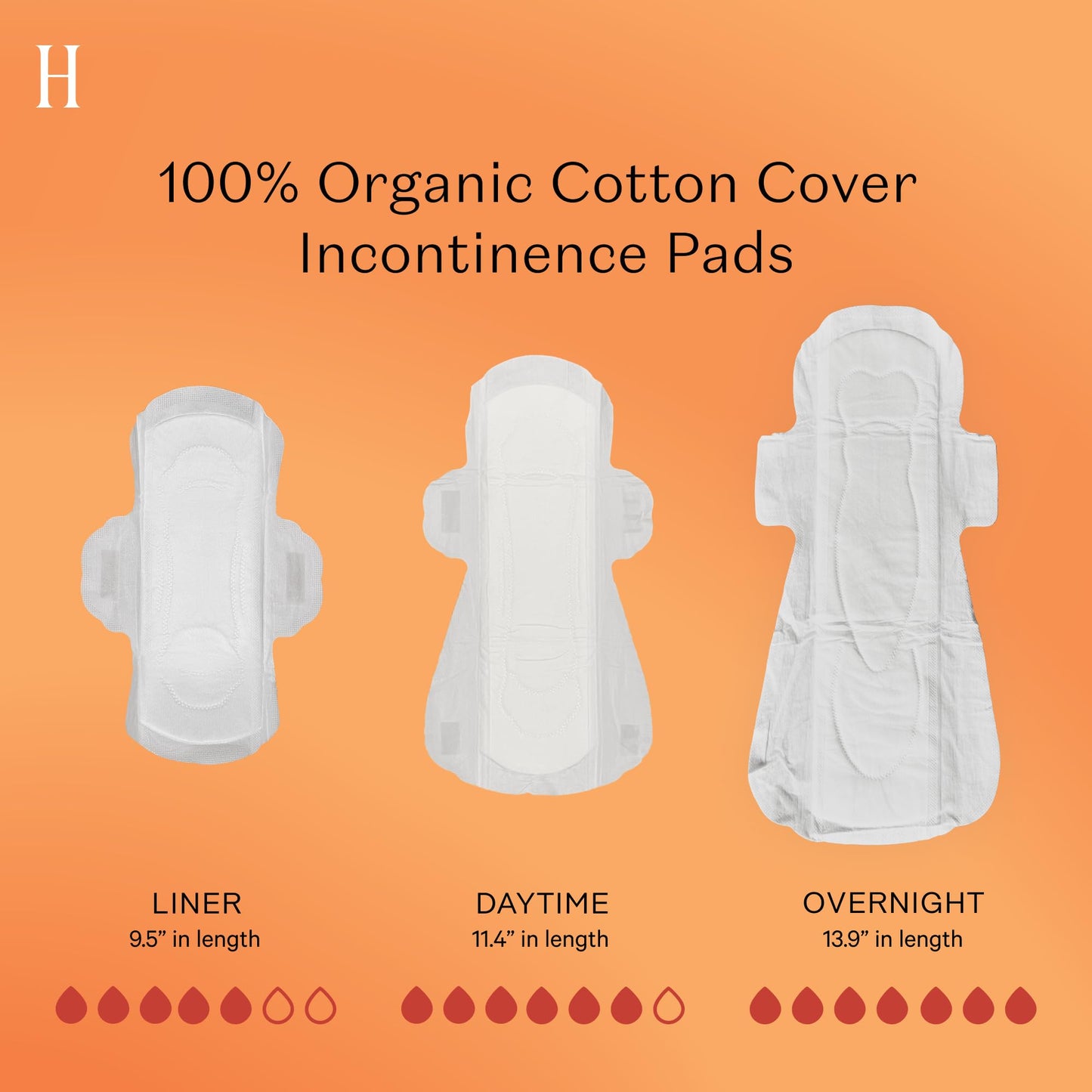 The Honey Pot Company - Incontinence Pads for Women - 64ct - Daytime Non-Herbal - Bladder Leak Control - Organic Cotton Cover & Ultra-Absorbent Pulp Core - Feminine Care