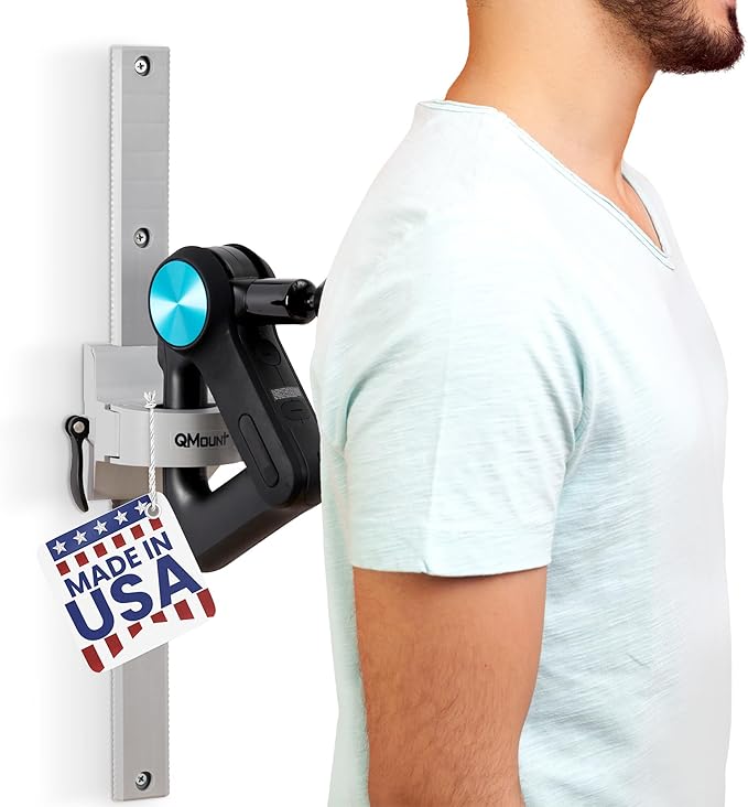 QMount Massage Gun Holder & Wall Mount - Hands-Free for Full Body Muscle Recovery - Fully Adjustable Massage Gun Wall Moun...