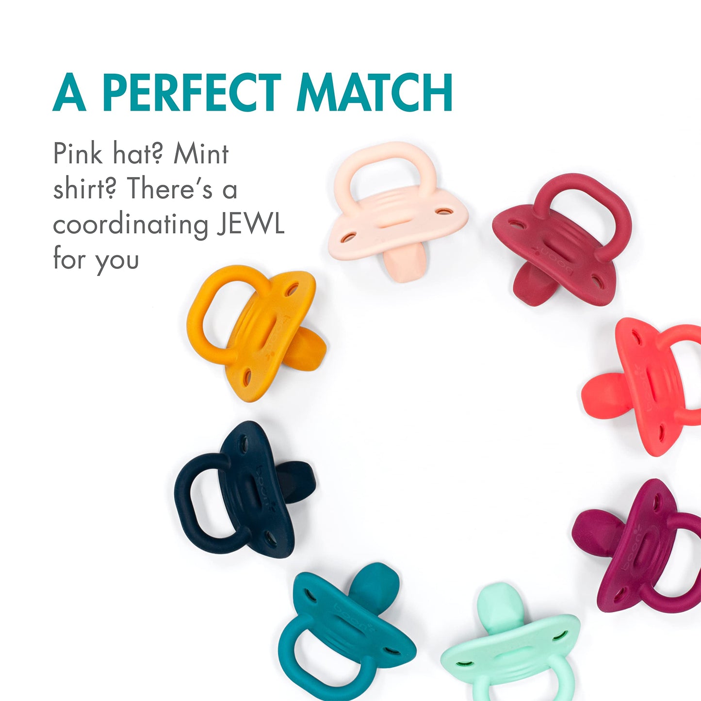 Tomy Jewl Silicone Orthodontic Pacifier - Baby Pacifier with Soothing Gem-Shaped Nipple - Comfortable Baby Pacifiers Support Natural Oral Muscular Development - Blue - 4 Count - 3-6 Months