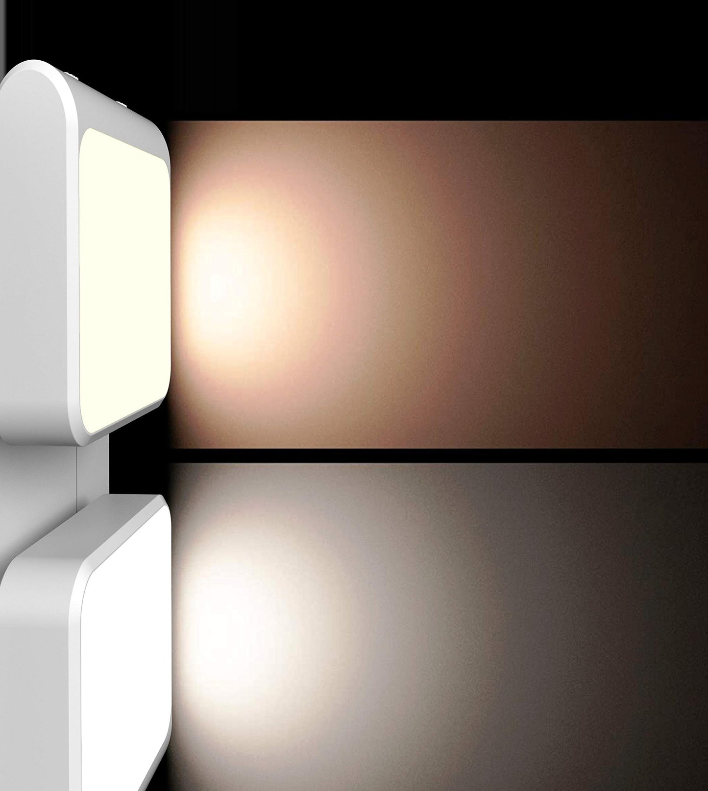 MagicPro LED Night Light, Auto Dusk to Dawn Sensor, Adjustable Brightness, Warm White & Cool White, 2 Pack, Model MP-2