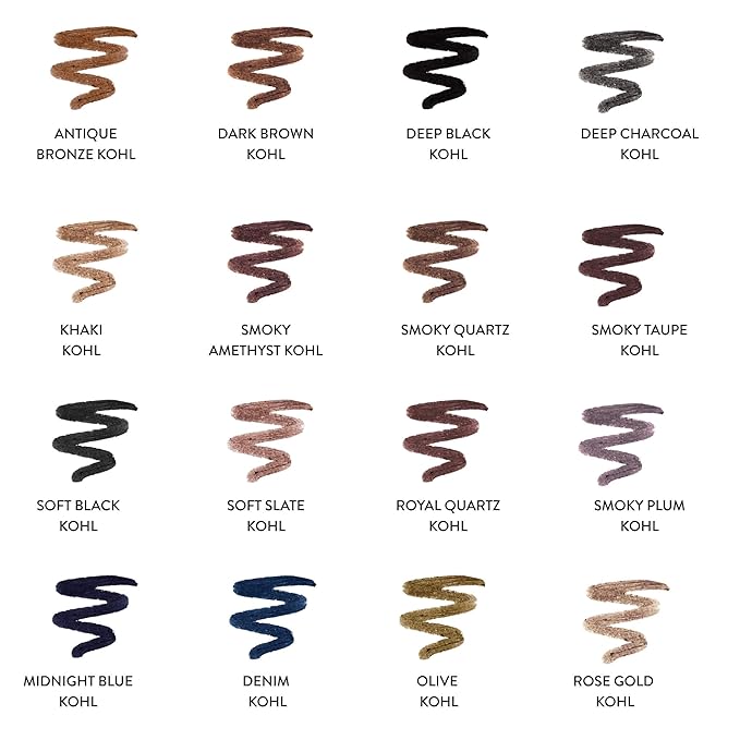 LAURA GELLER NEW YORK Kajal Longwear Kohl Eyeliner Pencil with Caffeine, Smooth & Blendable Makeup, Dark Brown