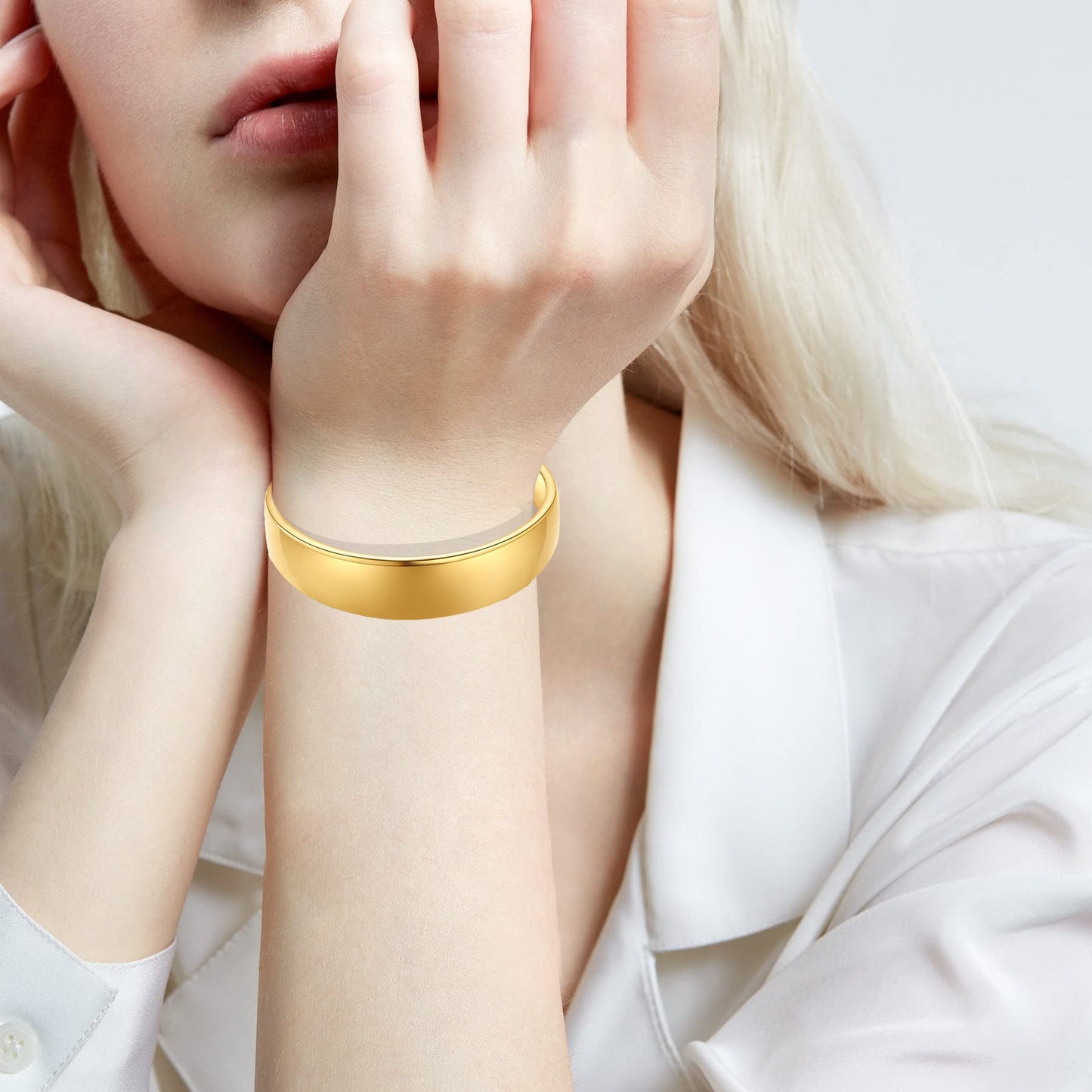 ENSKEFEN Chunky Bracelets for Women Adjustable Slider Bangle Bracelets for Women Trendy Minimalist Chain Bracelet