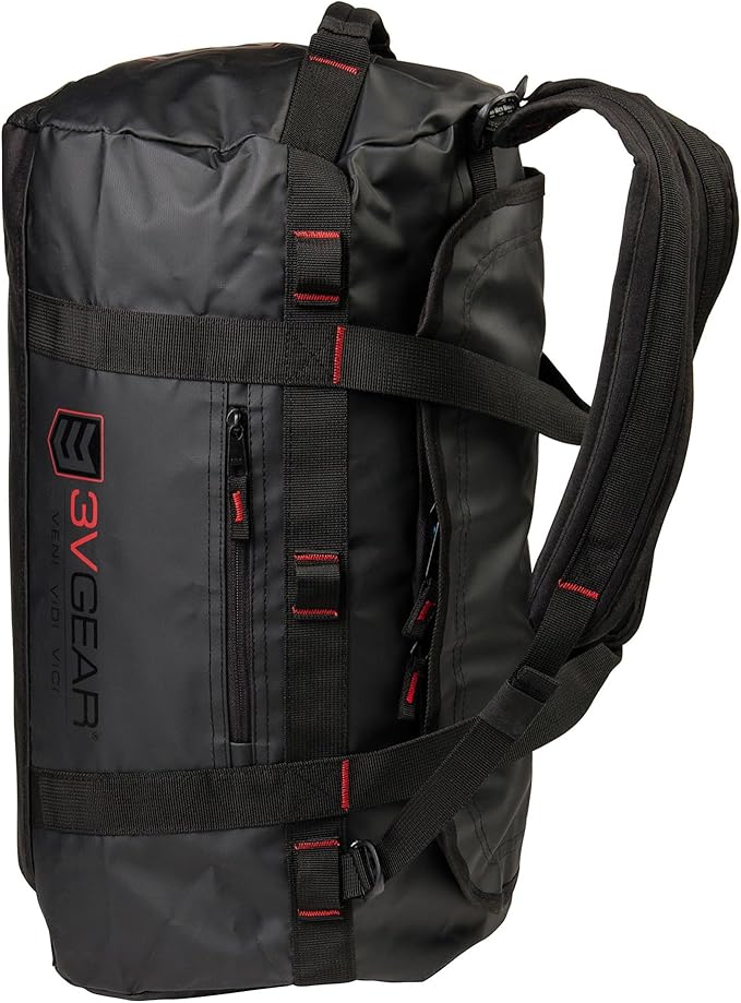 3VGEAR Smuggler Adventure Duffel Bag, 85L - Duffel Bag for Travel, Gym and Sports, Backpack, Handle Carry, Large D-Shaped Opening, Removable Straps - 85 Liters