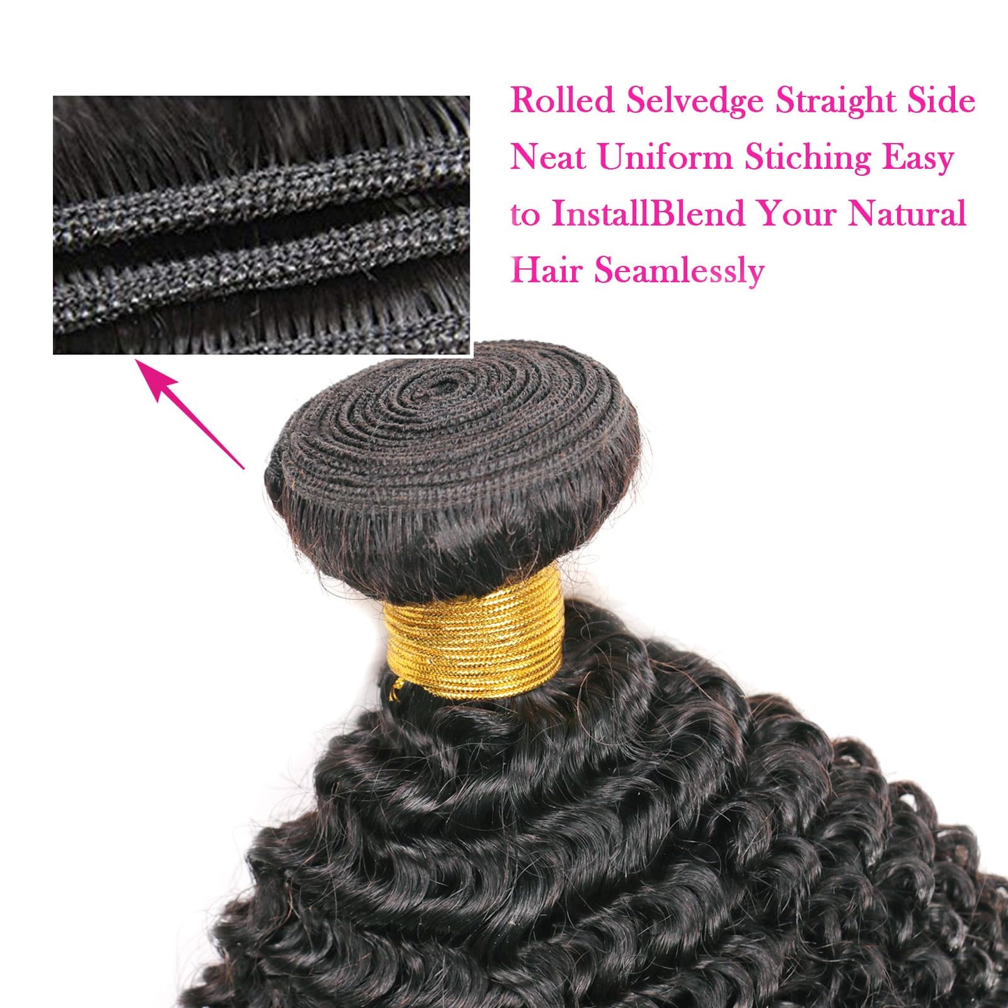 100% Unprocessed Afro Curly Human Hair Bundles 10A Brazilian Virgin Human Hair 2 Bundles 18 20 Inch Curly Weave Hair Extensions