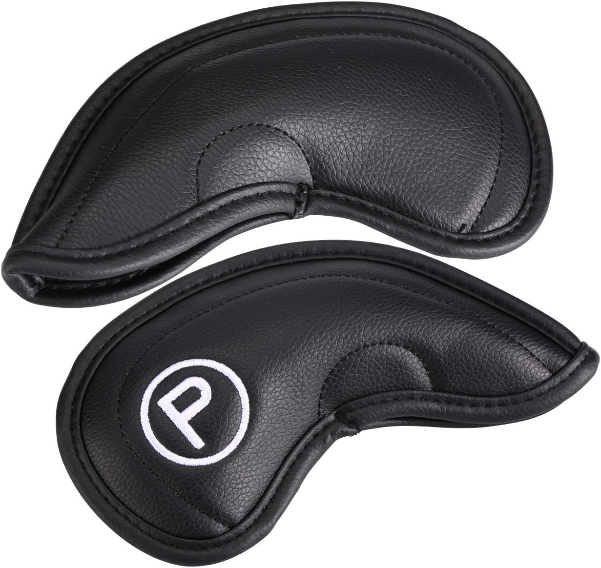 Golf Irons Club Head Covers, Golf 10pcs Set Thick PU Leather Waterproof Head Covers with Number Tag 3-9/A/P/S Fit Most Irons Club