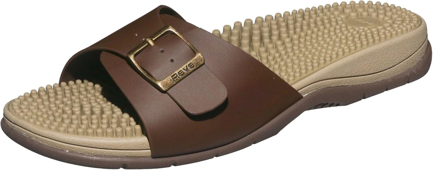 Revs Classic Reflexology Massage Sandals. Shock Absorbing Cushion Sole, Orthotic Arch. Helps Flat Feet, Fallen Arches, Pla...