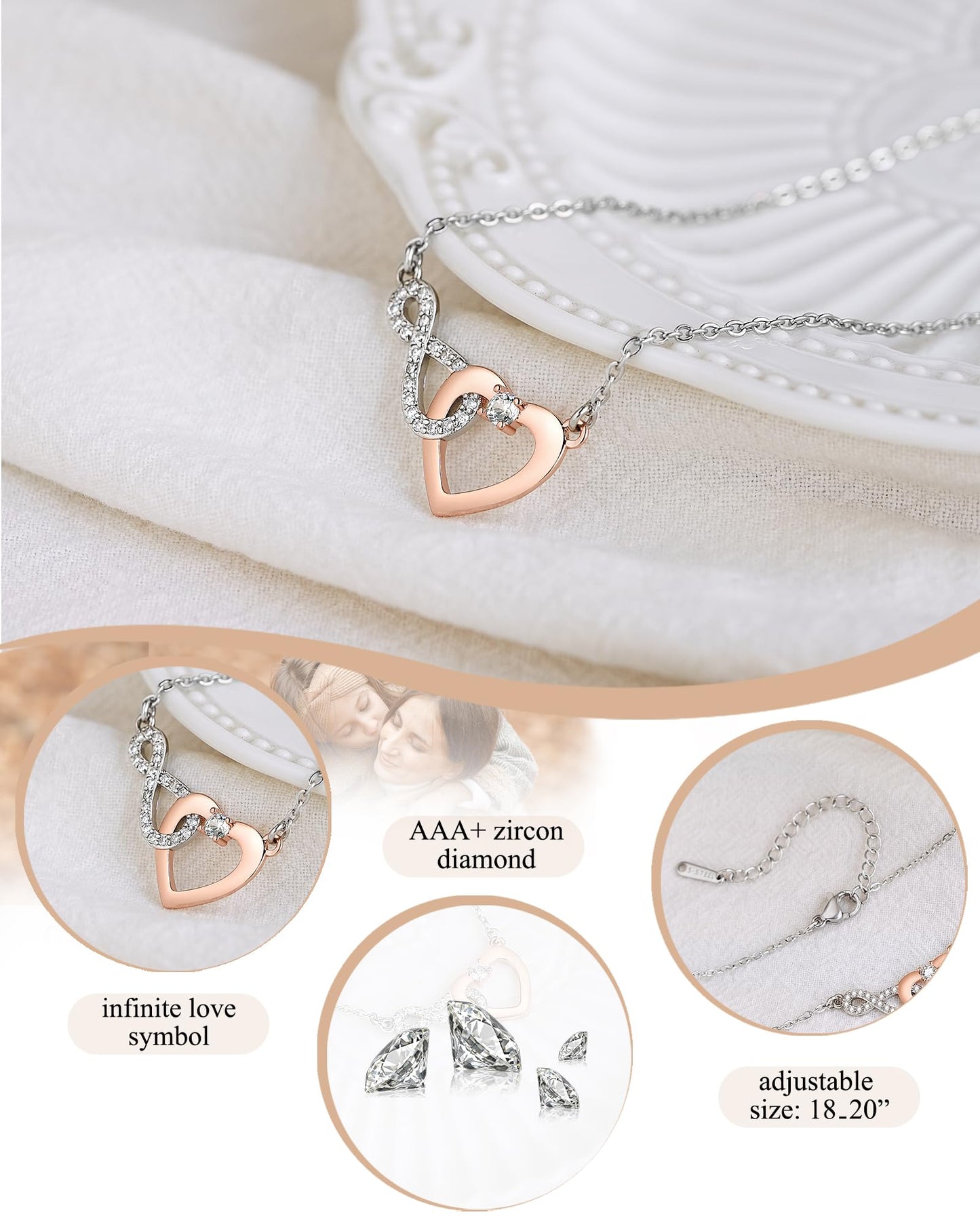 Shonyin Grandma Granddaughter Necklace Valentines Day Gifts for Grandma Granddaughter Mothers Day Gifts from Granddaughter Chris