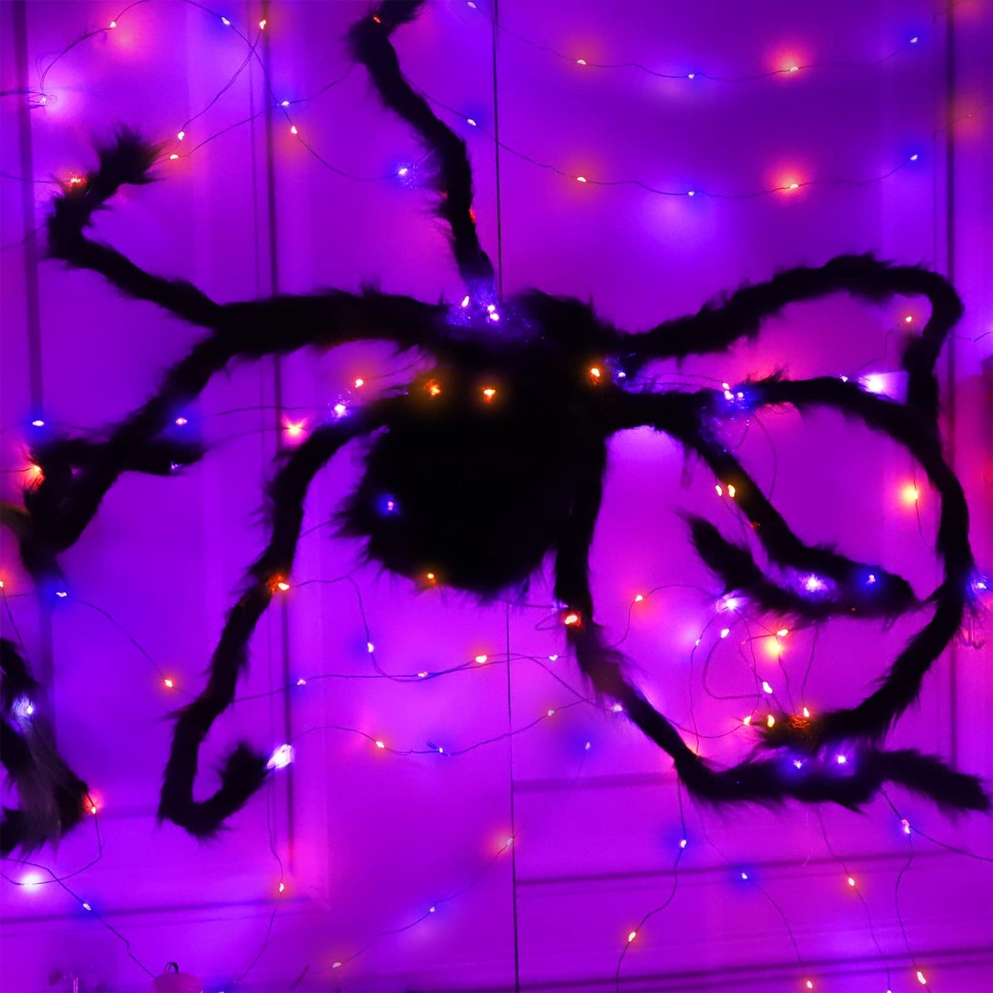TURNMEON Halloween String Lights, 10FT 30LED, Copper Wire, Battery Powered, Purple and Orange, Indoor/Outdoor Decor