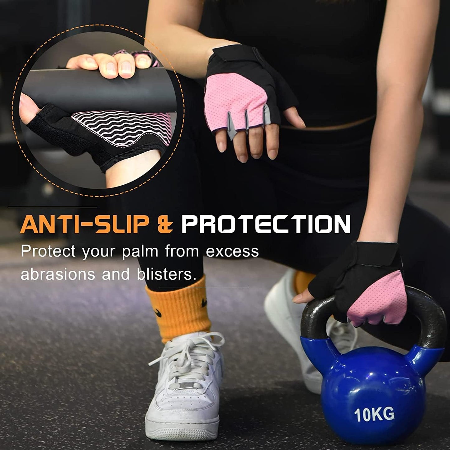 Sunnex Fingerless Gym Gloves for Weightlifting - Lightweight, Breathable Fitness Gloves for Training, Lifting, Cycling, Climbing, Rowing