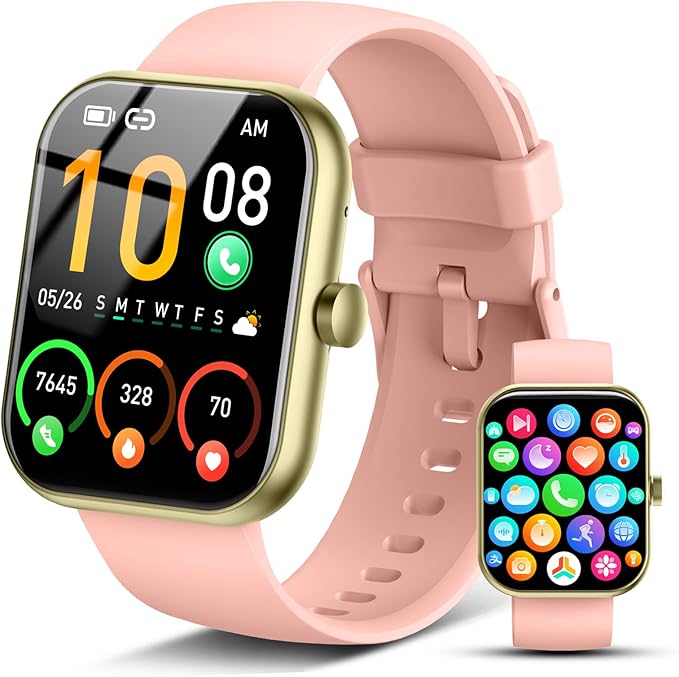 Smart Watch for Men Women, 2026 Release (Answer/Make Call) 1.96" HD Fitness Tracker Running Watch,IP68 Waterproof, Pedomet...