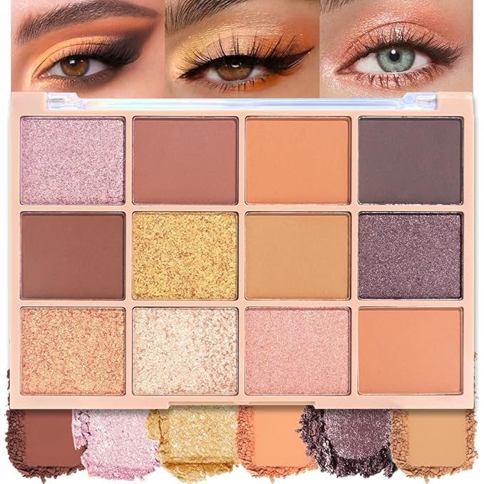 SUAKE Neutral Eye Shadow Palette,Nude Pink Champagne Naked Cream Eyeshadow Palette,Make Up Pallets for Women, Highly Pigmented Long Lasting Naturing-Looking,Blendable,Vegan