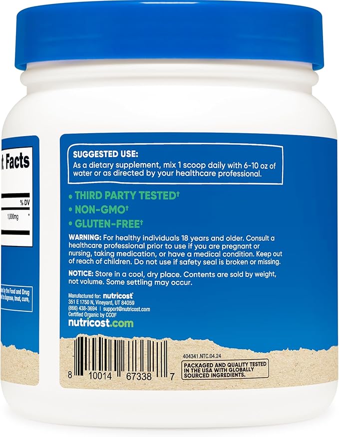 Nutricost Organic Irish Moss Powder (1 LB) - Gluten Free, Non-GMO, Vegetarian Friendly