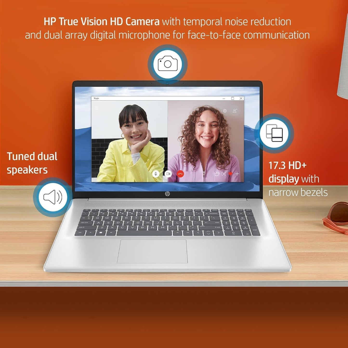 Hp 17 Inch Laptop, 17.3 Fhd Display, Amd Ryzen 5 7430U, 16 Gb Ram, 1 Tb Ssd, Amd Radeon Graphics, Long Battery Life, Anti-Glare,