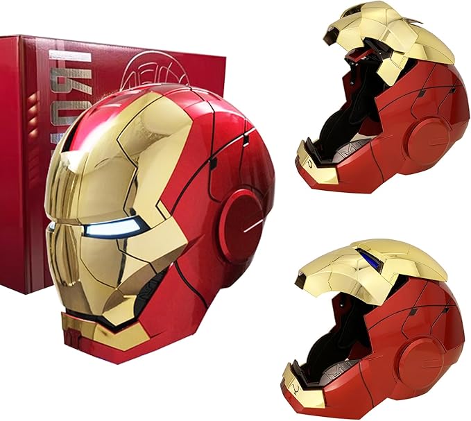 Iron Hero MK 5 1:1 Wearable Helmet :Voice, Touch, and Remote Control, Realistic Sound Effects, Can Cosplay and Collectible...