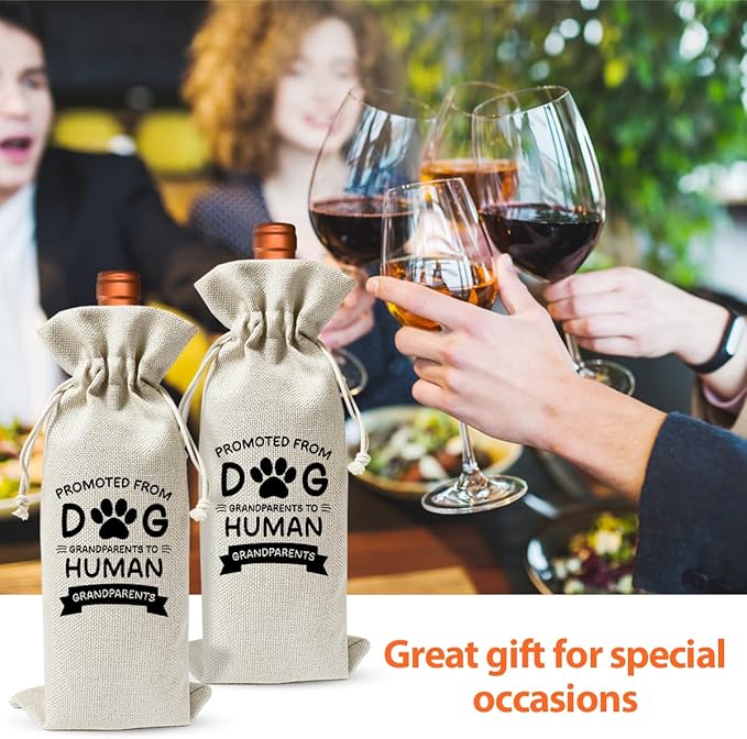 Gender Neutral Pregnancy Announcement Wine Gift Bag for New Grandparent Baby 2024, Promoted to New Grandparent Gift 2024, Religious Pregnancy Announcement, Baby Shower or Party Favor