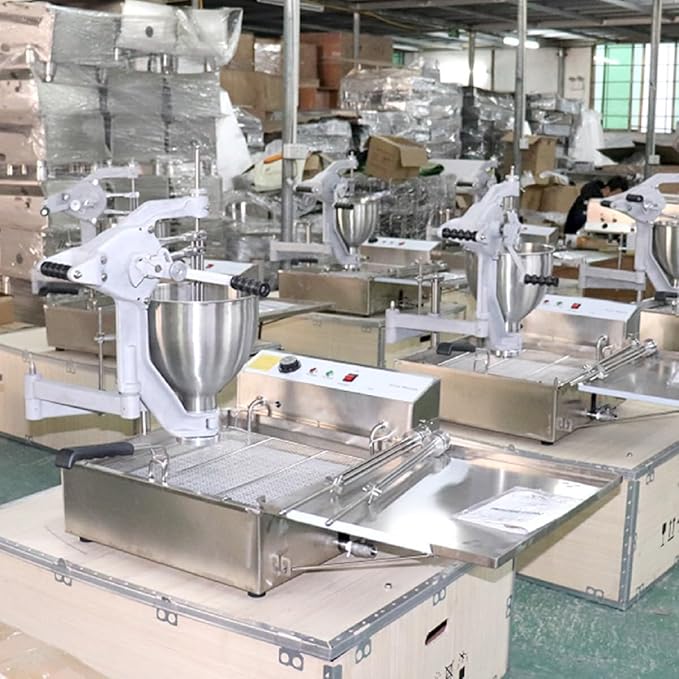 Commercial semi automatic donut machine with 3 different mold mochi/ring/ball,Donuts Making Machine adjustable thickness,Donut Maker 3000w,9L hopper,large capacity,for bakery, food cart