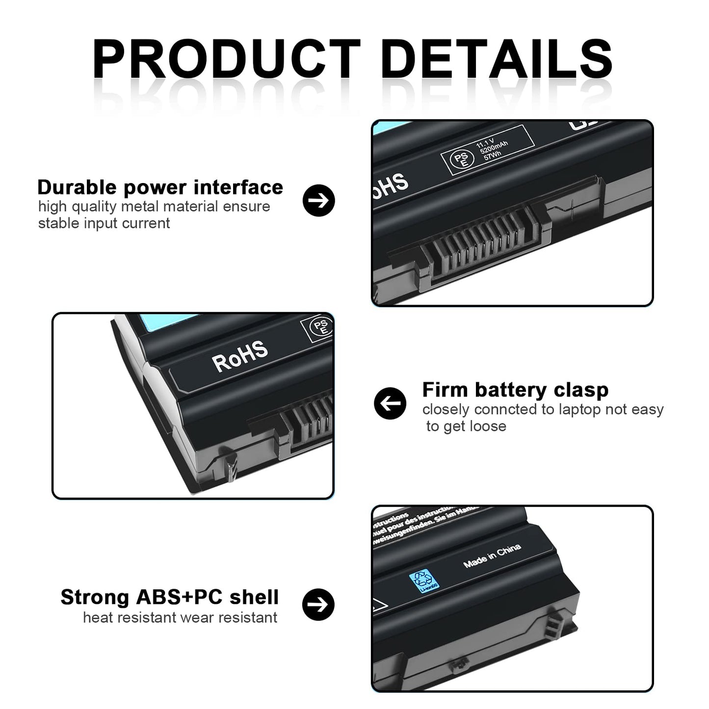Tskybear New Replacement T54Fj Laptop Battery For Dell Latitude E6420 E6430 E6440 E6540 E5420 E5430 E5520 E5530 E6530; Inspiron