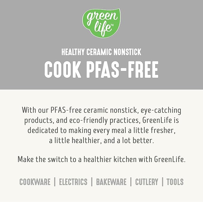 GreenLife Digital Rice Cooker, 2-Cups Uncooked/4-Cups Cooked, Removable Nonstick Ceramic PFAS-Free Pot, One-Touch Presets, Oats, Quinoa, Brown Rice, Auto Keep Warm, Fuzzy Logic Tech, 1.5QT, White