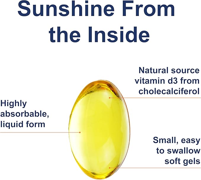 Carlson - Vitamin D3, 4000 IU (100 mcg), Vitamin D Supplements, Bone & Immune Health, Cholecalciferol Supplement, Gluten Free Vitamin D Capsules, 120 Softgels