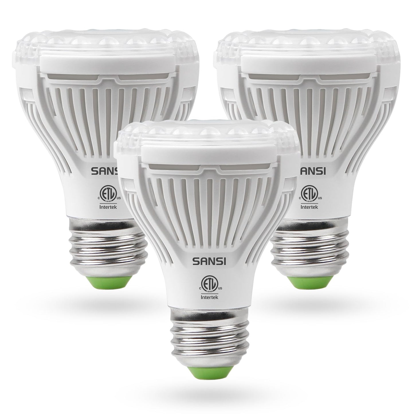 SANSI LED Grow Light Bulb, Full Spectrum 10W (150W Equiv), E26 Base, 3-Pack, Ceramic Material, 4000K Color