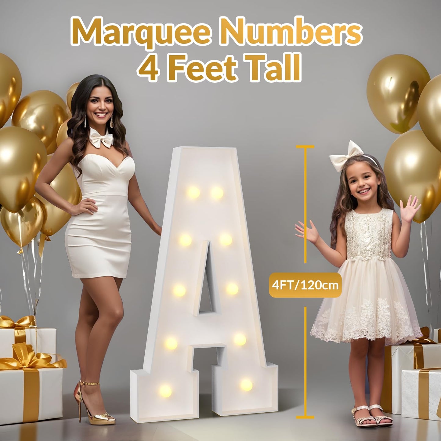 Joymuse 4Ft Marquee Light Up Letters For Marry Me Proposal Decorations Baby Shower Party Decor  M
