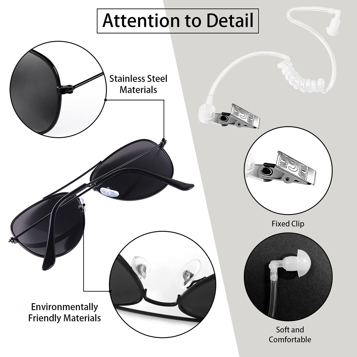 Ring Wedding Bearer Security:Ring Wedding Security Set Ring Box Bearer + Glasses + Earpiece + Badge Ring Gifts Proposal