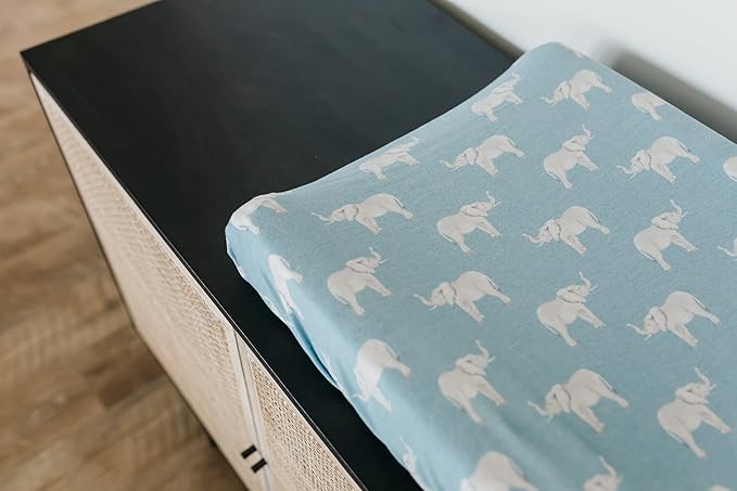 Copper Pearl Premium Knit Changing Pad Cover Soft, Stylish, and Universal Fit for All Standard Diaper Changing Pads, Trendy Design Changing Pad Covers, Peanut