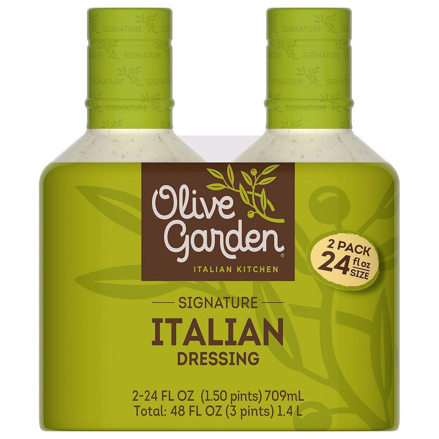 Olive Garden Italian Dressing 2/24 Ounce Bottles  Set of 2-New