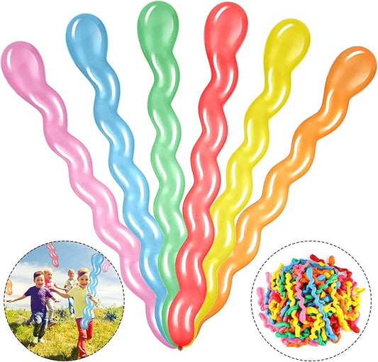 Sumind 100 Pcs 40'' Latex Spiral Balloons Colorful Twisted Long Assorted Colors Balloon for Playing Wedding Birthday Party...