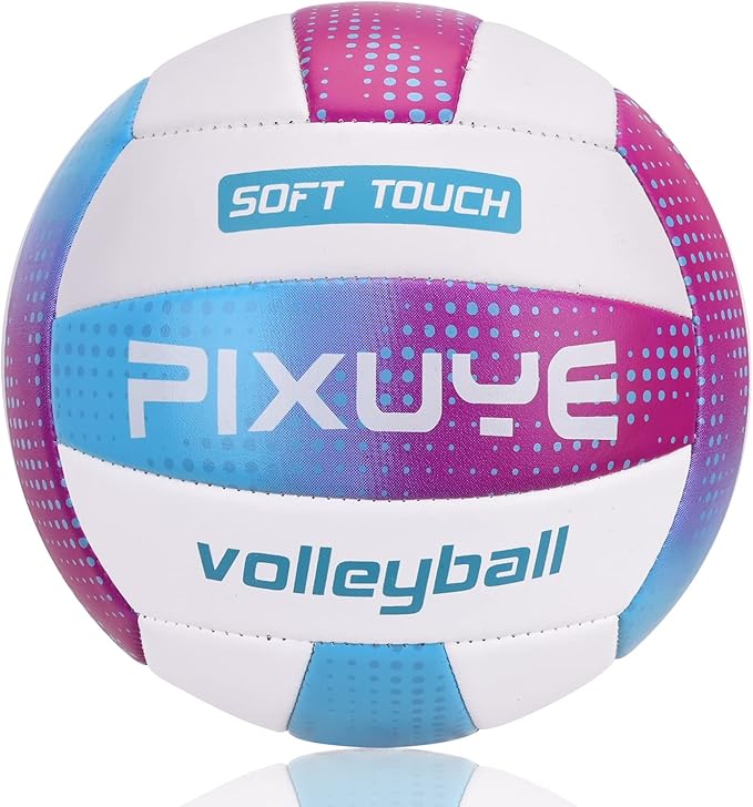 PIXUYE Volleyballs Official Size 5,Soft Outdoor Volleyball for Kids Youth Adults Indoor Park Beach Games Play(Gift for Beg...