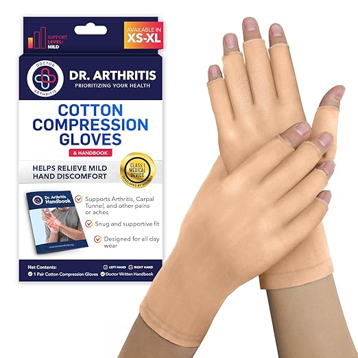 Doctor Developed Arthritis Gloves - Cotton Fingerless Compression Gloves - Hand Compression Gloves for Arthritis Relief - ...