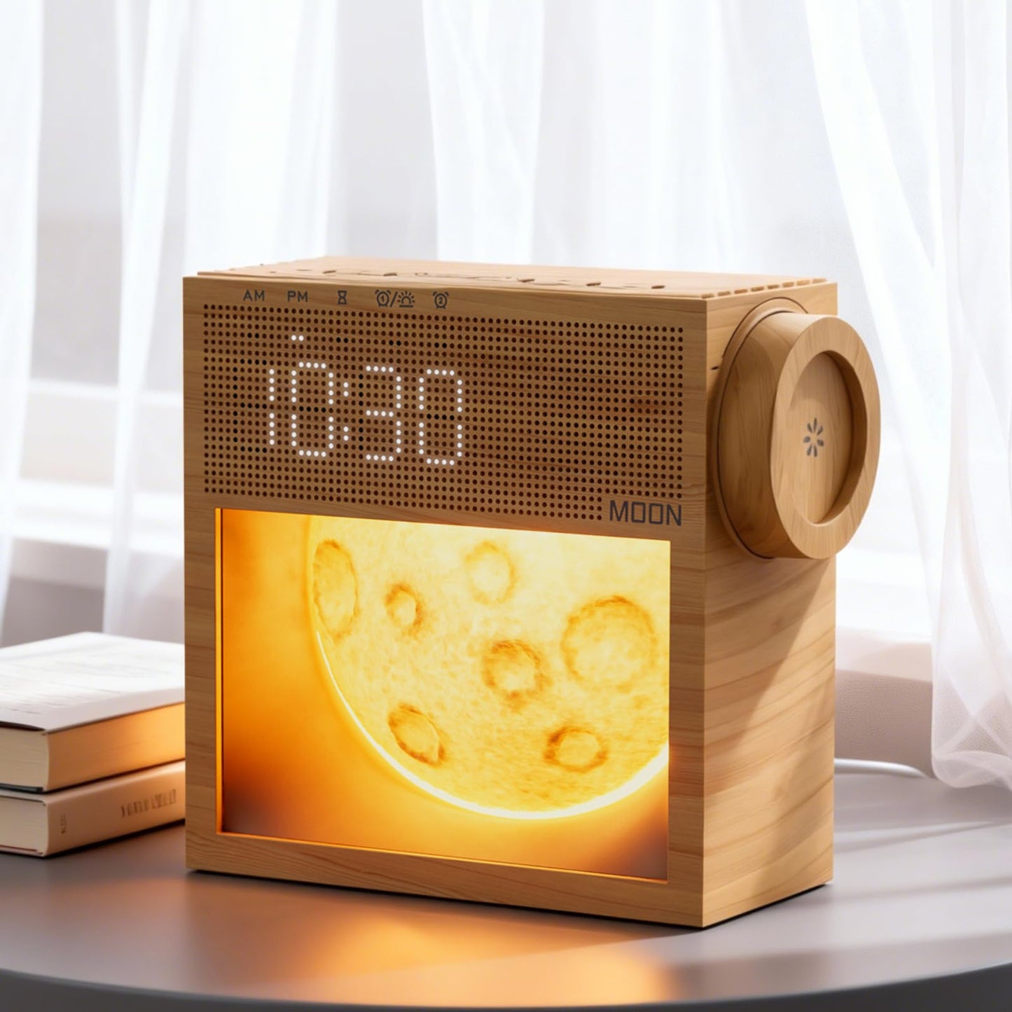 Sound Machine Sunrise Alarm Clock & Gentle Wake-Up Light, 20 Natural White Noise Sound Machine for Sleeping, Dual Alarms, Snooze, Timer, Dimmable Moon Lamp for Bedroom Bedside, Better Sleep Gifts