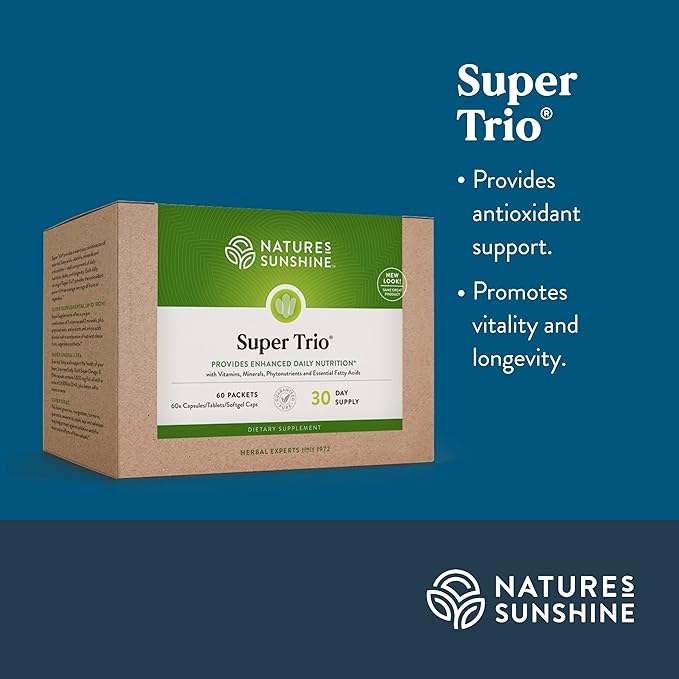 Nature's Sunshine Super Trio, 30 Day | Vitamin Packs for Men and Women Provide a Potent Blend of Vitamins, Minerals, Essential Fatty Acids, and Antioxidants